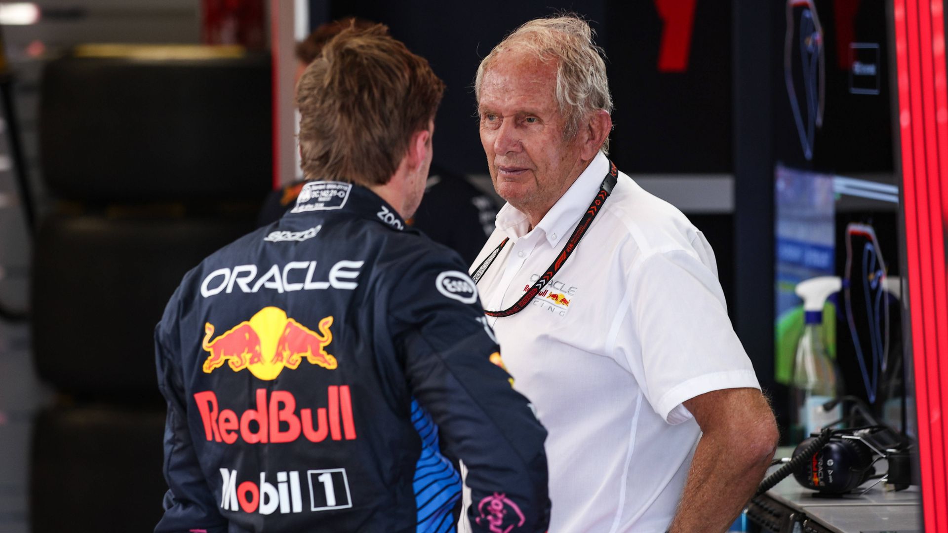 1 Max Verstappen (NLD, Oracle Red Bull Racing), Dr. Helmut Marko (AUT, Oracle Red Bull Racing), F1 Grand Prix of Brazil at Autodromo Jose Carlos Pace on November 1, 2024 in Sao Paulo, Brazil.