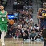 Derrick White (L), Draymond Green (R)