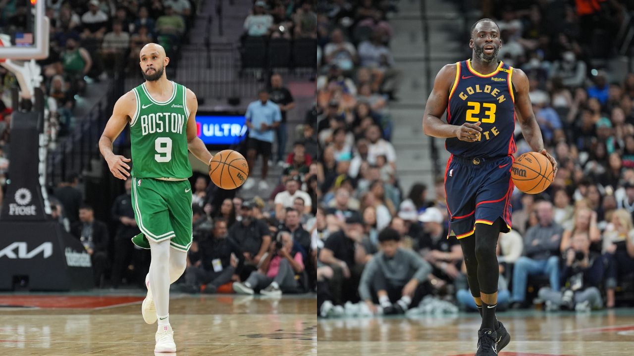 Derrick White (L), Draymond Green (R)