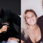 Dana White (L), Alessa Quizon, Max Holloway (R)