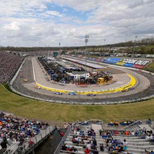 Mar 30, 2025; Martinsville, Virginia, USA; Overall track photo during the Cook Out 400 at Martinsville Speedway. Mandatory Credit: Jim Dedmon-Imagn Images