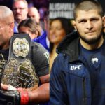 Daniel Cormier (L), Khabib Nurmagomedov (R)