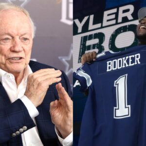 Cowboys owner Jerry Jones, Tyler Booker