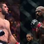 Islam Makhachev (L), Jon Jones (R)