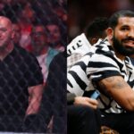 Dana White (L), Drake (R)