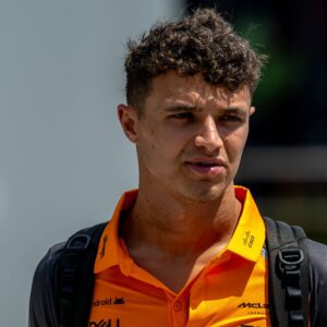 JEDDAH, SAUDI ARABIA: Lando Norris, racing for the McLaren F1 team during the 2025 Formula 1 Saudi Arabian Grand Prix at the Jeddah Corniche Circuit in Jeddah, Saudi Arabia