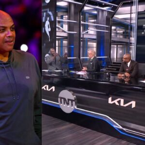 Charles Barkley (L) and Inside the NBA crew (R)