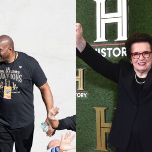 Magic Johnson (L), Billie Jean King (R)