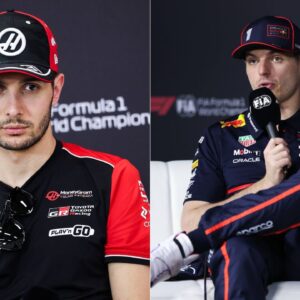 Esteban Ocon(L), Max Verstappen(R)