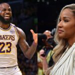 LeBron James (L), Savannah James (R)
