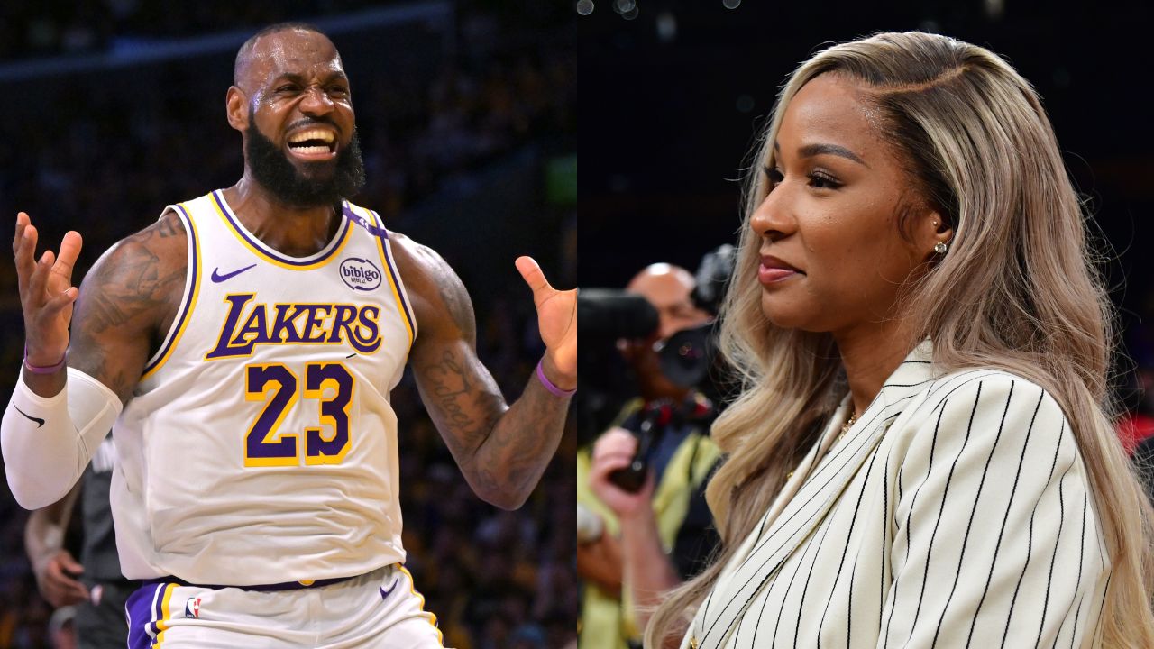 LeBron James (L), Savannah James (R)