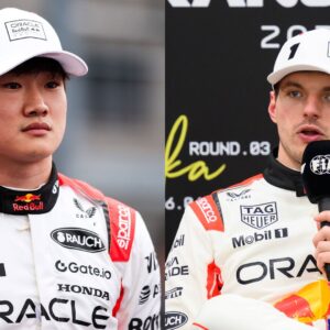 Yuki tsunoda (L) and Max Verstappen (R)