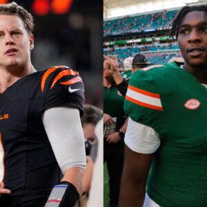 Joe Burrow (L) and Cam Ward (R)