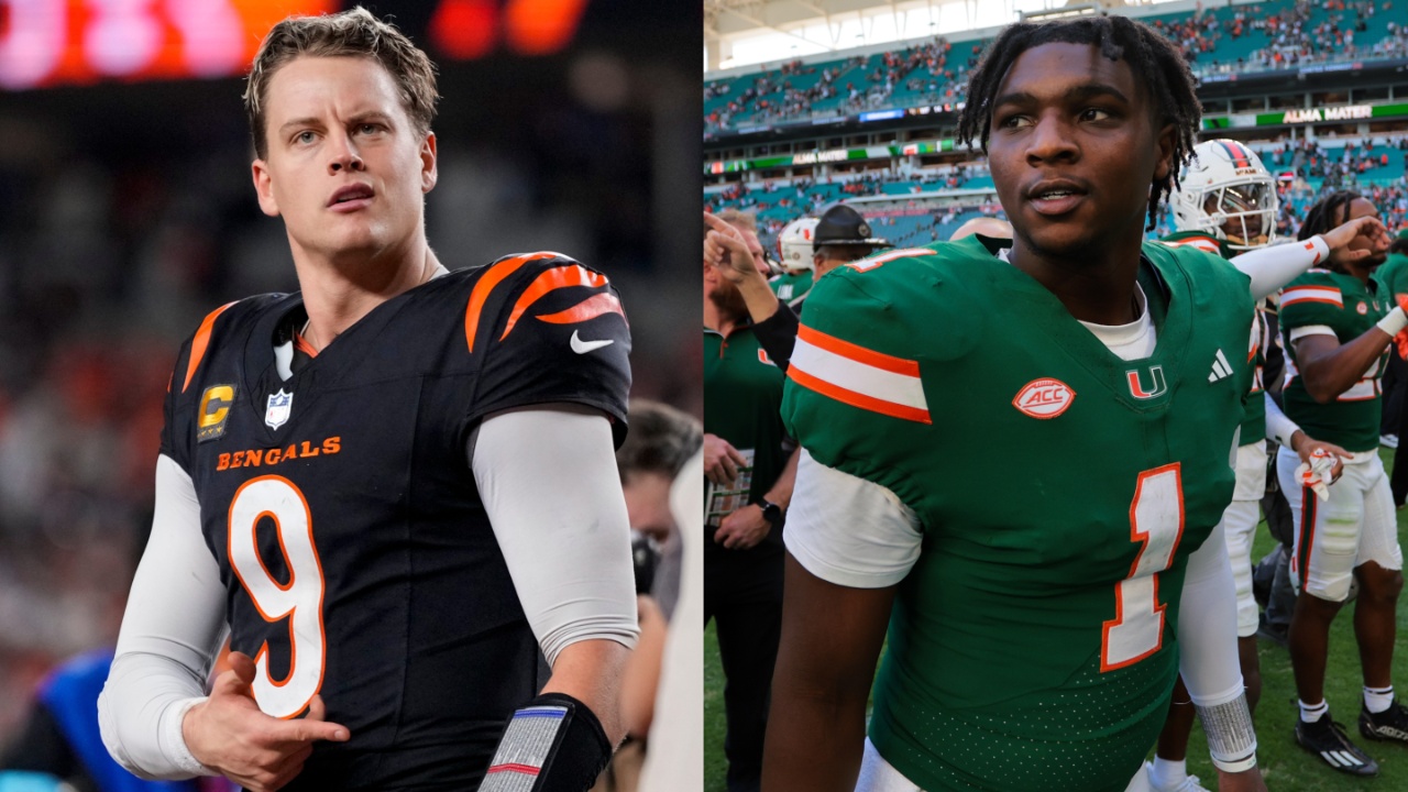 Joe Burrow (L) and Cam Ward (R)