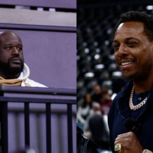 Shaquille O'Neal (L), Paul Pierce (R)