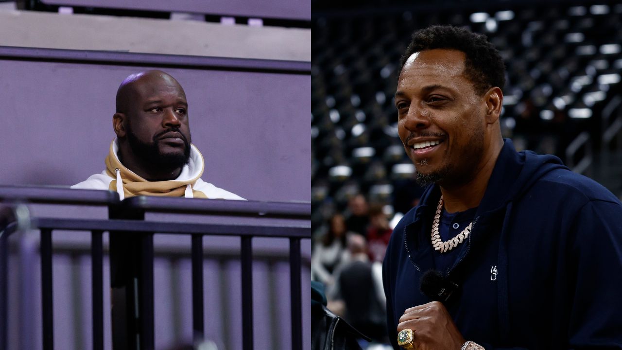 Shaquille O'Neal (L), Paul Pierce (R)