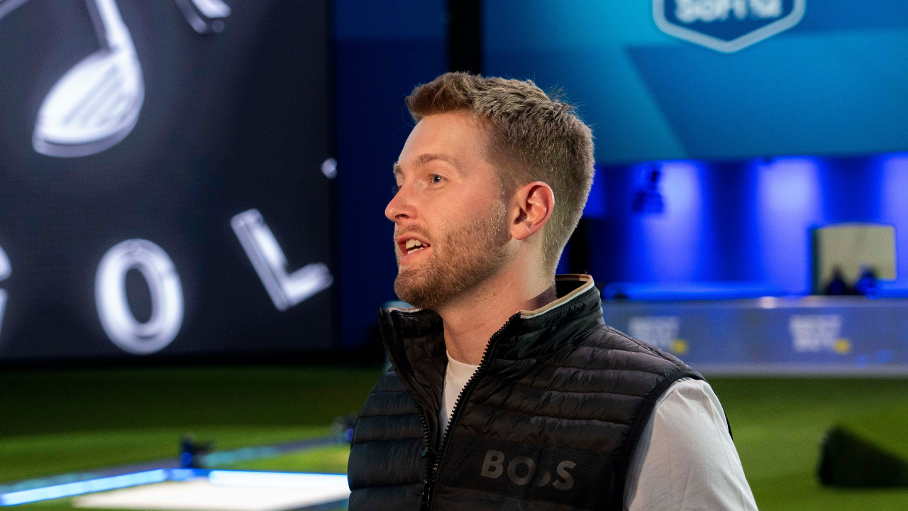 2024 Daytona 500 Nascar winner William Byron attends the Los Angeles Golf Club TGL match against Boston Common at the SoFi Center on February 4, 2025, in Palm Beach Gardens, Florida.