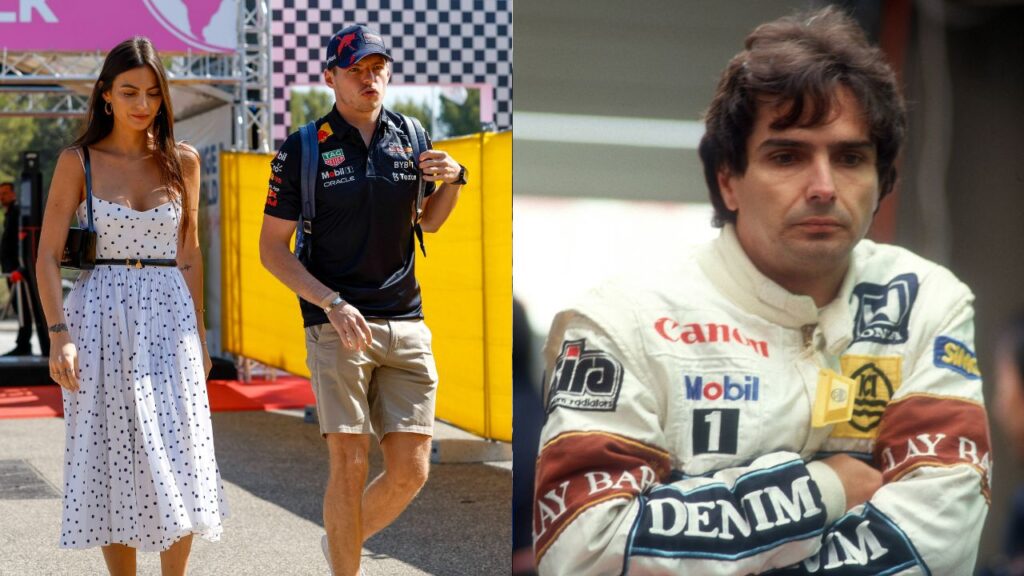 Kelly Piquet and Max Verstappen(L), Nelson Piquet(R)