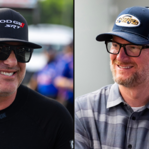 Tony Stewart (L) and Dale Earnhardt Jr. (R).