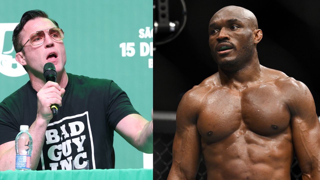 Chael Sonnen (L), Kamaru Usman (R)