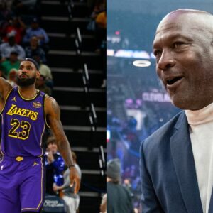 LeBron James (L), Michael Jordan (R)