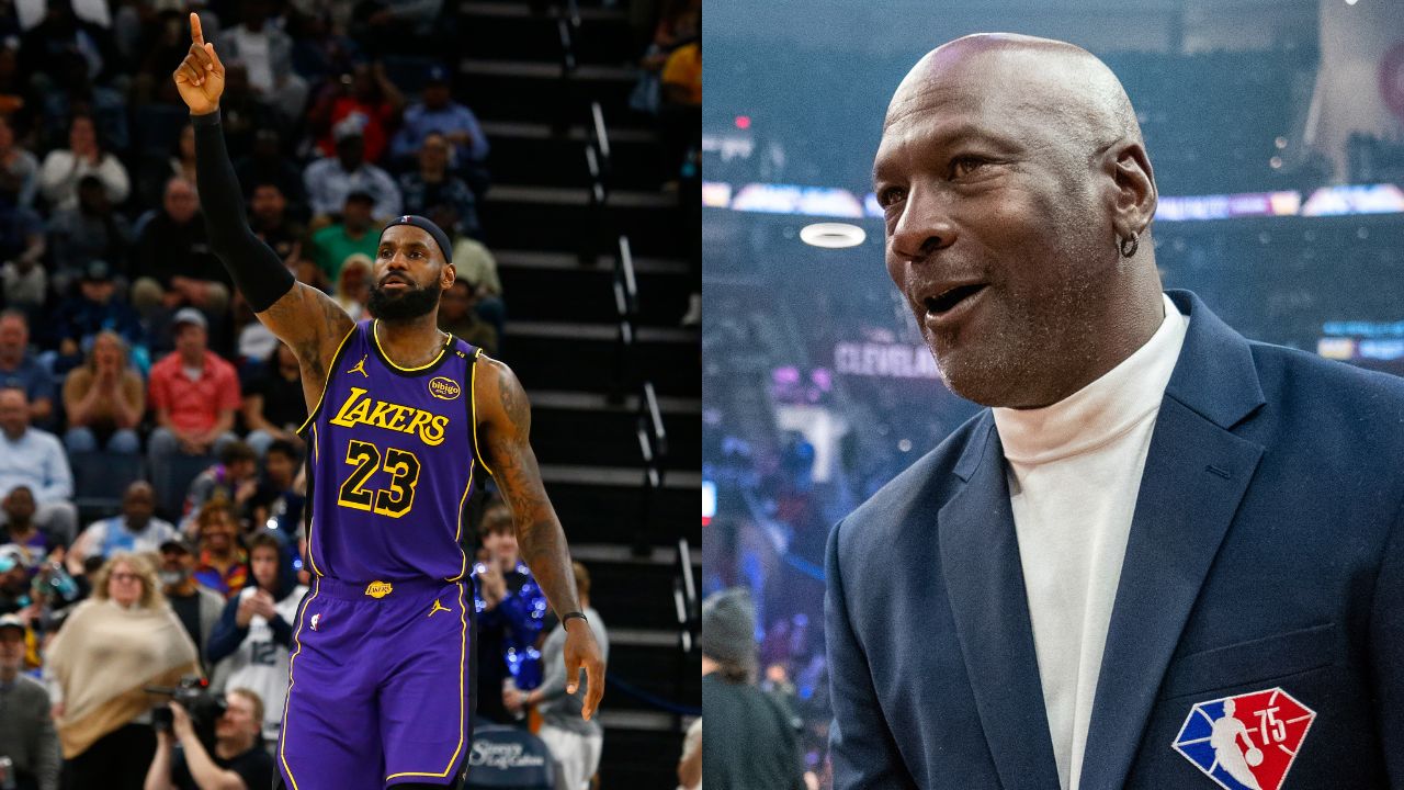 LeBron James (L), Michael Jordan (R)