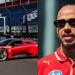 Ferrari F80(L), Lewis Hamilton(R)