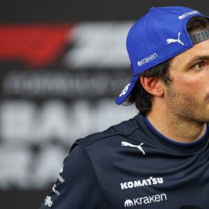 Practice Carlos Sainz Jr of Spain and Atlassian Williams Racing looks on in the TV Pen during practice ahead of the F1 Grand Prix of Bahrain at Bahrain International Circuit in Sakhir, Bahrain, on April 11, 2025