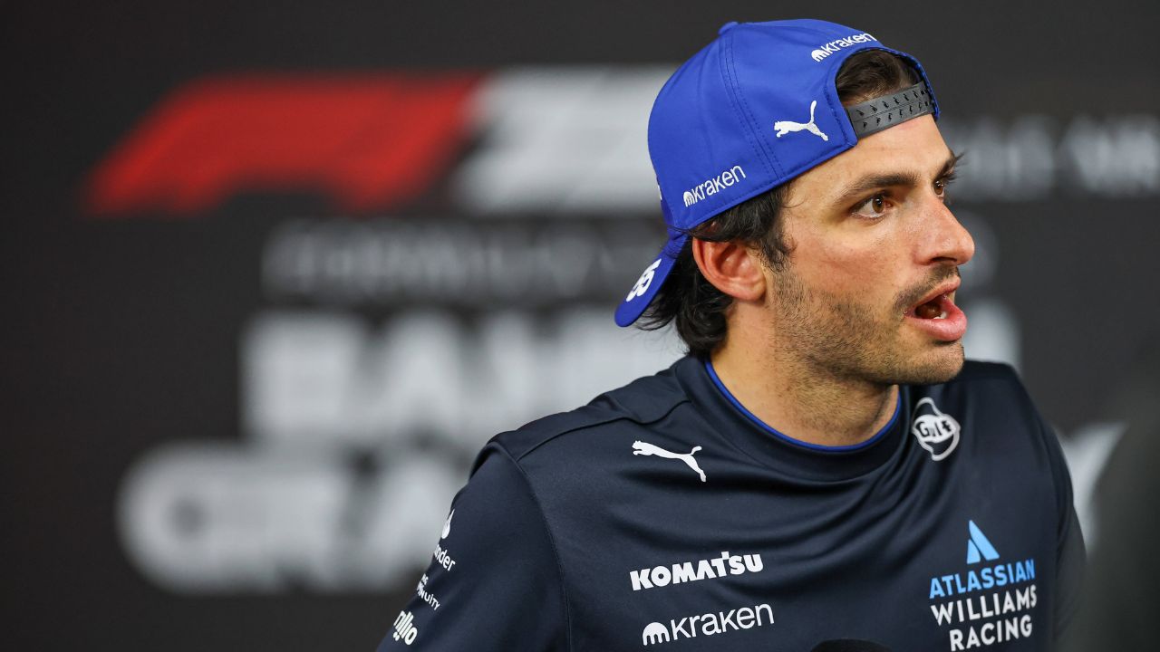Practice Carlos Sainz Jr of Spain and Atlassian Williams Racing looks on in the TV Pen during practice ahead of the F1 Grand Prix of Bahrain at Bahrain International Circuit in Sakhir, Bahrain, on April 11, 2025
