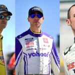 Joey Logano, Denny Hamlin and Austin Cindric