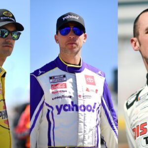 Joey Logano, Denny Hamlin and Austin Cindric