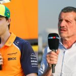 Oscar Piastri (L) and Guenther Steiner (R)