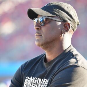 23XI Racing team owner Michael Jordan during qualifying for the Cup Series championship race at Phoenix Raceway
