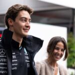 George Russell Mercedes AMG Petronas F1 Team, 63 with girlfriend Carmen Mundt, AUS, Formula 1 World Championship, Luis Vuitton Australian Grand Prix, Albert Park Circuit Melbourne, Race, 2025 season, 16 03 2025