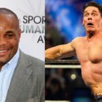 Daniel Cormier (L), John Cena (R)