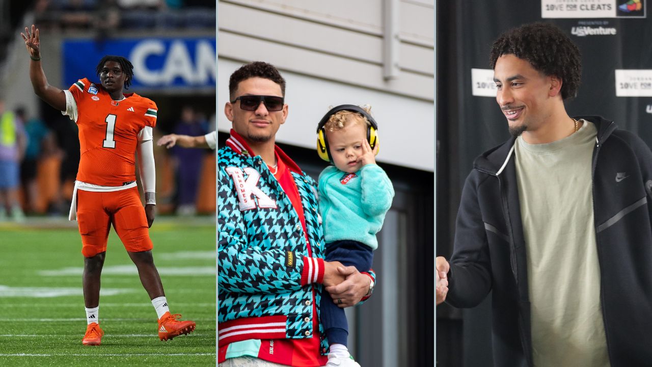 Cam Ward, Patrick Mahomes and Jordan Love