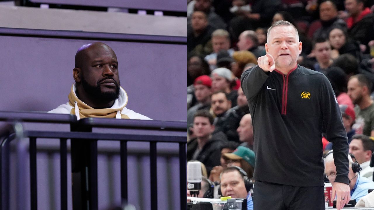 Shaquille O'Neal (L), Mike Malone (R)
