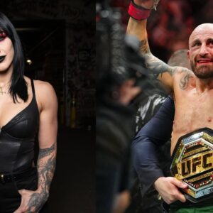 Rhea Ripley (L), Alexander Volkanovski (R)