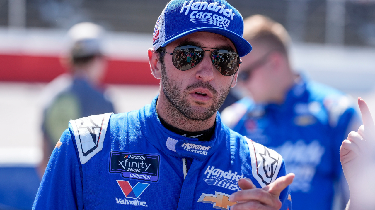 Hendrick Cars driver Chase Elliott on pit road during the Great Clips 200 at Darlington Raceway.