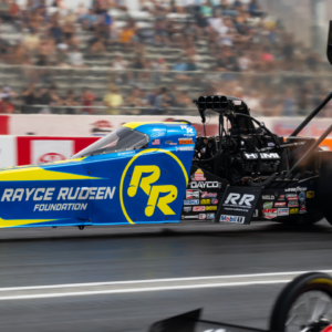 NHRA top fuel driver Tony Stewart during qualifying for the Four Wide Nationals at The Strip at Las Vegas Motor Speedway.