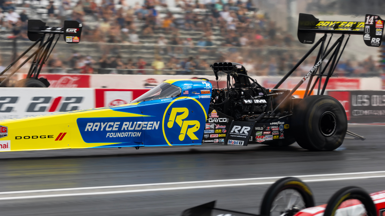 NHRA top fuel driver Tony Stewart during qualifying for the Four Wide Nationals at The Strip at Las Vegas Motor Speedway.
