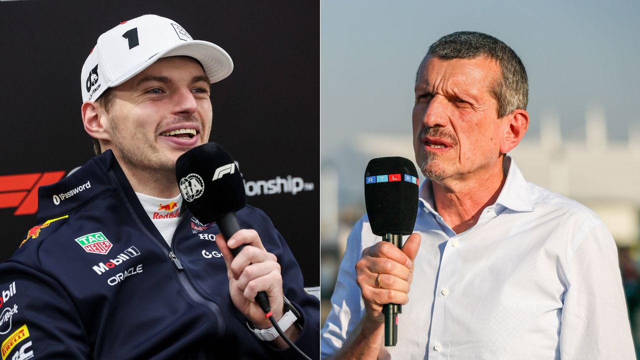 Max Verstappen(L), Guenther Steiner(R)