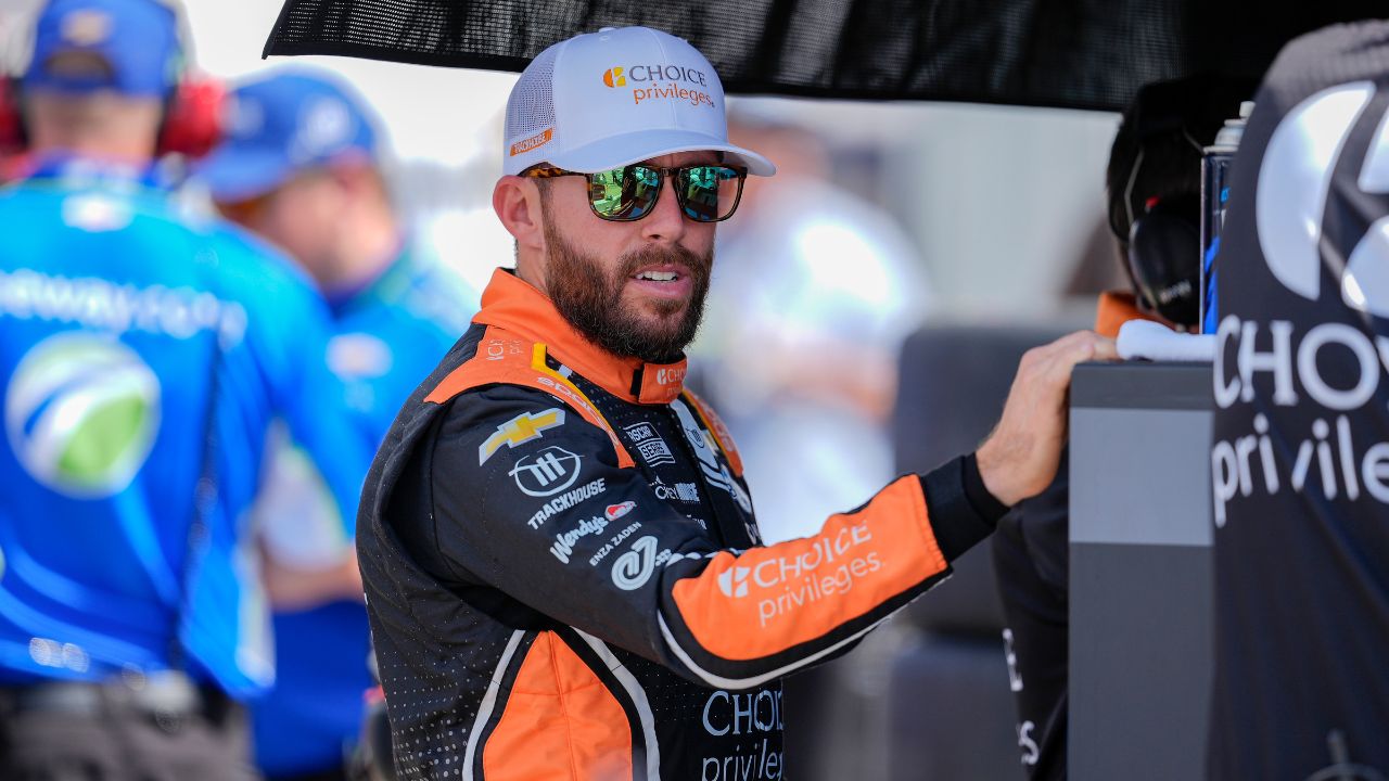 Ross Chastain (1) during practice for the Cook Out 400 at Martinsville Speedway.