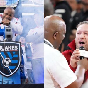 Daniel Cormier (L), Conor McGregor (R)