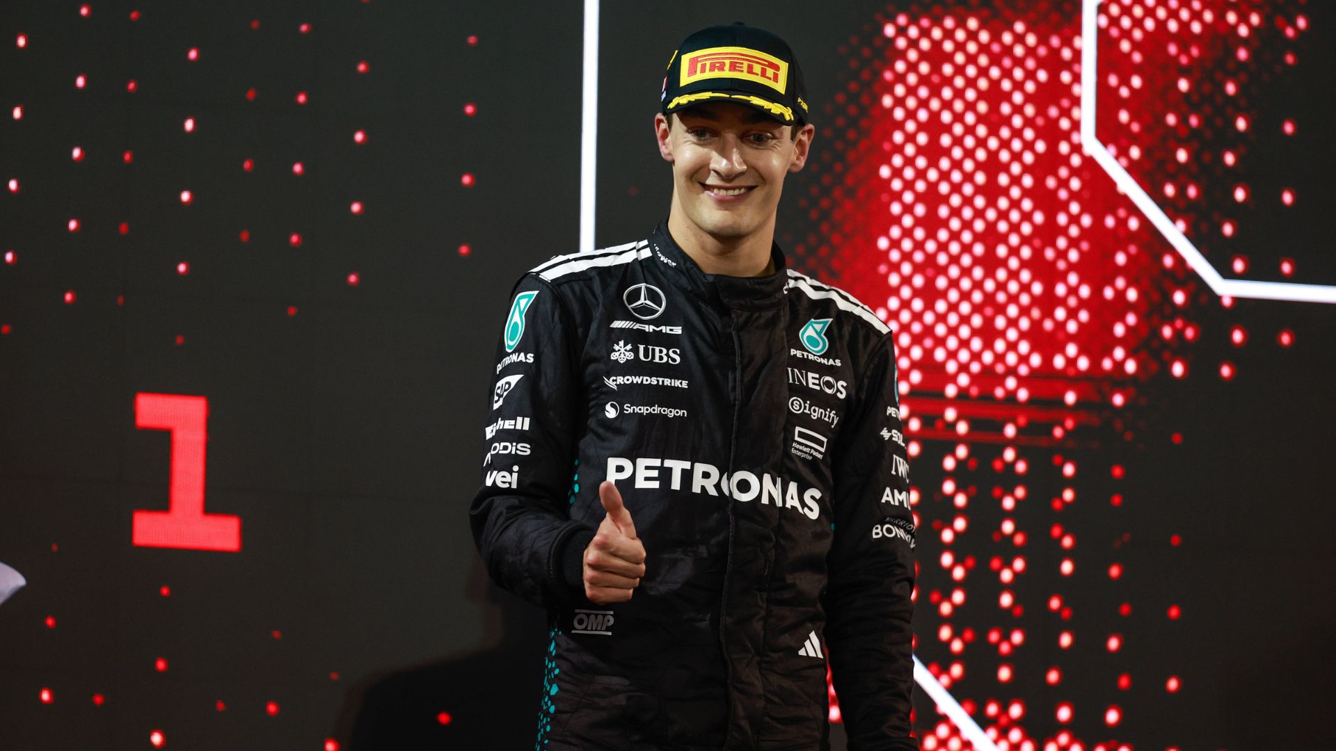 63 George Russell (GBR, Mercedes-AMG Petronas F1 Team),, F1 Grand Prix of Bahrain at Bahrain International Circuit on April 13, 2025 in Sakhir, Bahrain