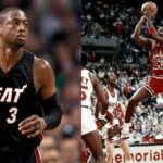 Dwyane Wade (L) and Michael Jordan (R)