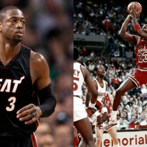 Dwyane Wade (L) and Michael Jordan (R)