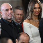 Jan 20, 2025; Washington, DC, USA; US media personality Joe Rogan stands for a benediction after President Donald Trump was sworn in as the 47th US President in the US Capitol Rotunda in Washington, DC, on January 20, 2025.