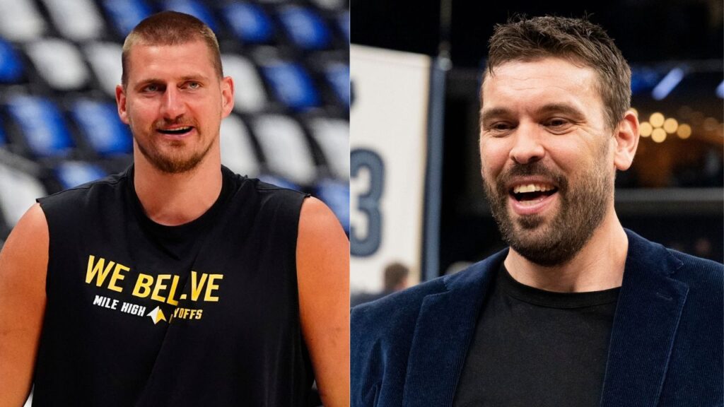 Nikola Jokic (L) and Marc Gasol (R)