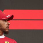 F1 Saudi Arabian Grand Prix 2025 Lewis Hamilton of Ferrari at drivers parade ahead of the Formula 1 Saudi Arabian Grand Prix at Jeddah Corniche Circuit in Jeddah, Saudi Arabia on April 20, 2025